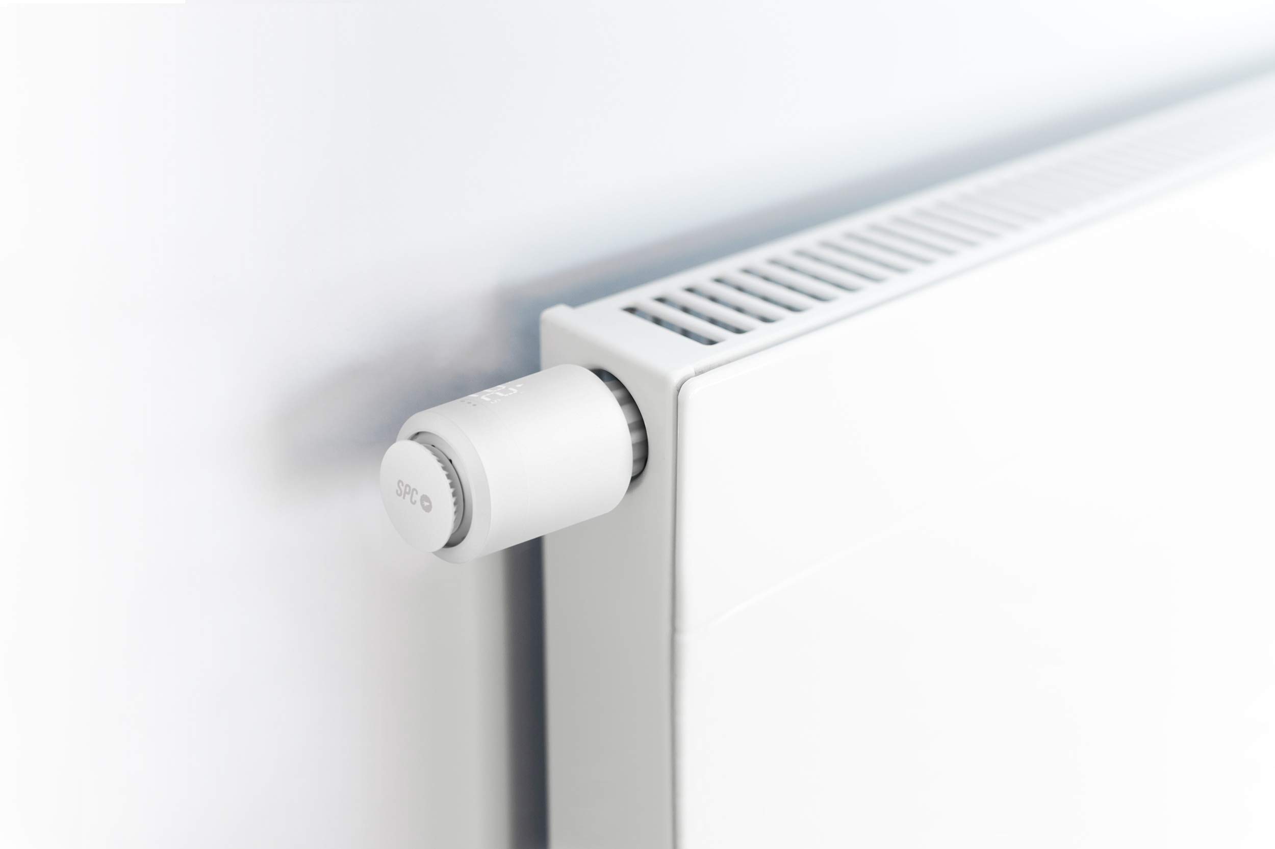 SPC Vesta Valve – Cabezal termostático Inteligente radiador con tecnología Zigbee para programar calefacción (Manual o por aplicación), Compatible con Alexa & Google – Necesita SPC Vesta Starter Kit