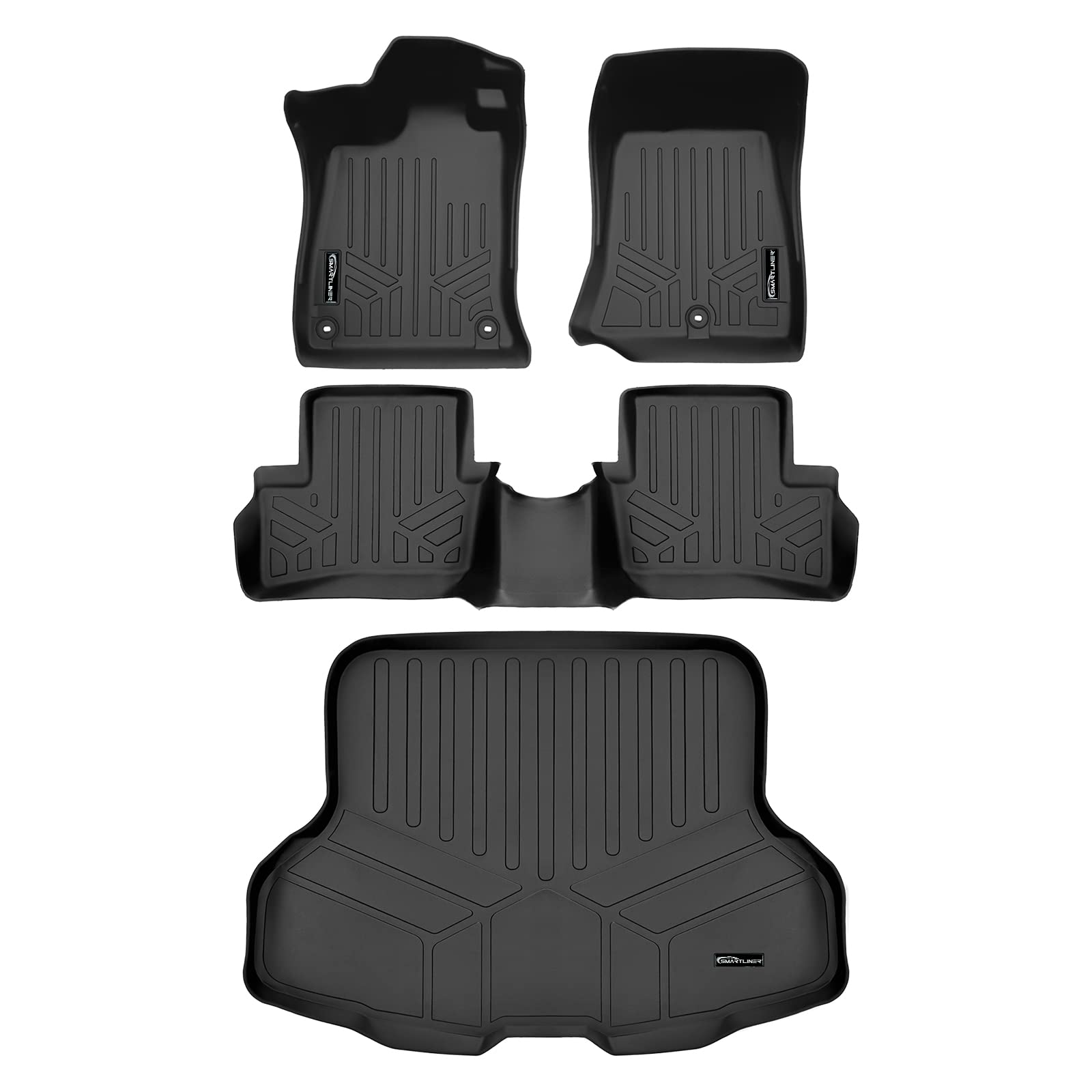 Photo 1 of SMARTLINER Custom Fit All Weather 2 Row Floor Mats & Cargo Liner Set Black Compatible with 2021-2023 Acura TLX (Fits FWD (Front Wheel Drive) and AWD (All Wheel Drive) Models)