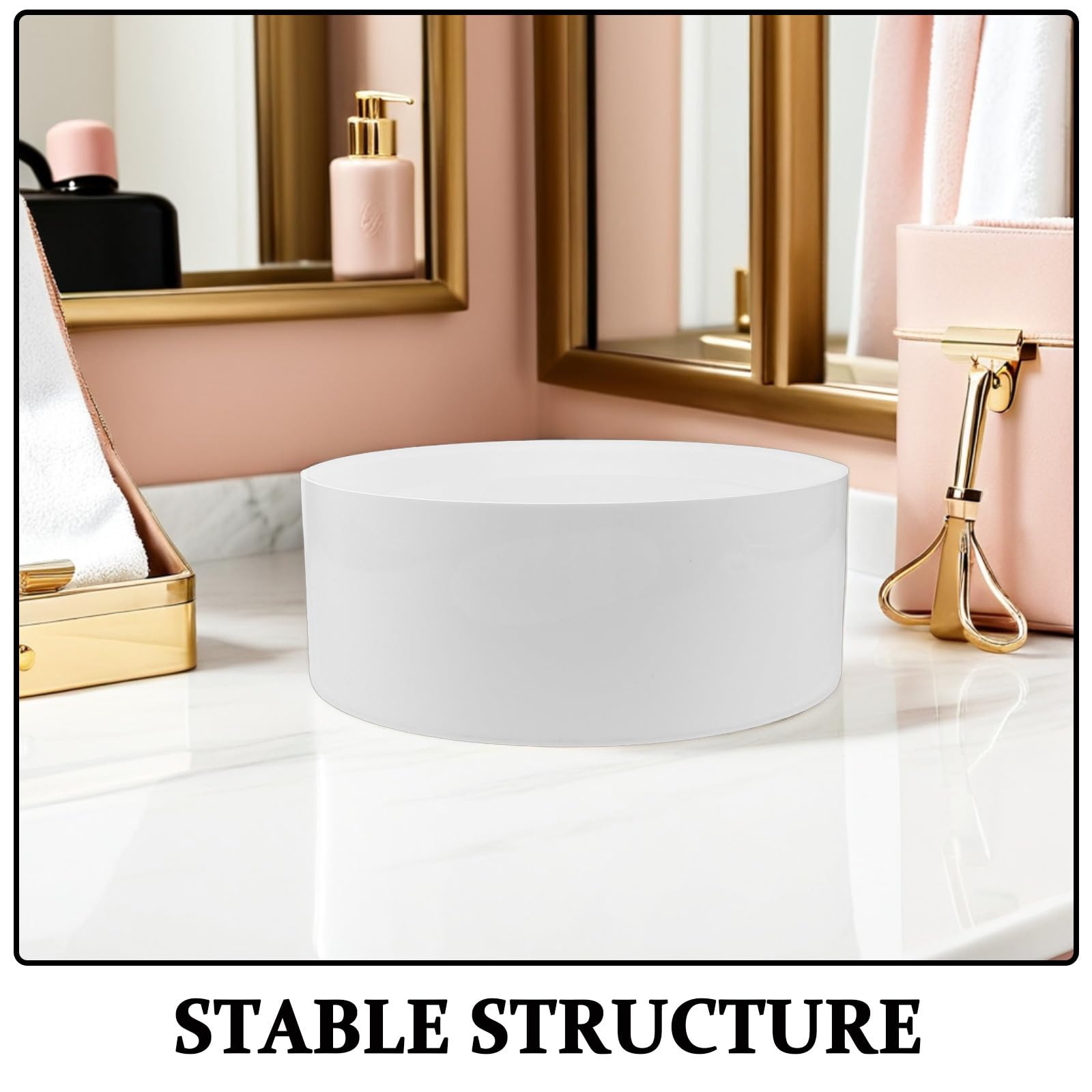 Acrylständer für Parfüm, 3 Stück, rund, vielseitige Größen, elegantes Design, leicht zu reinigen, für Display und Lagerung, weiß