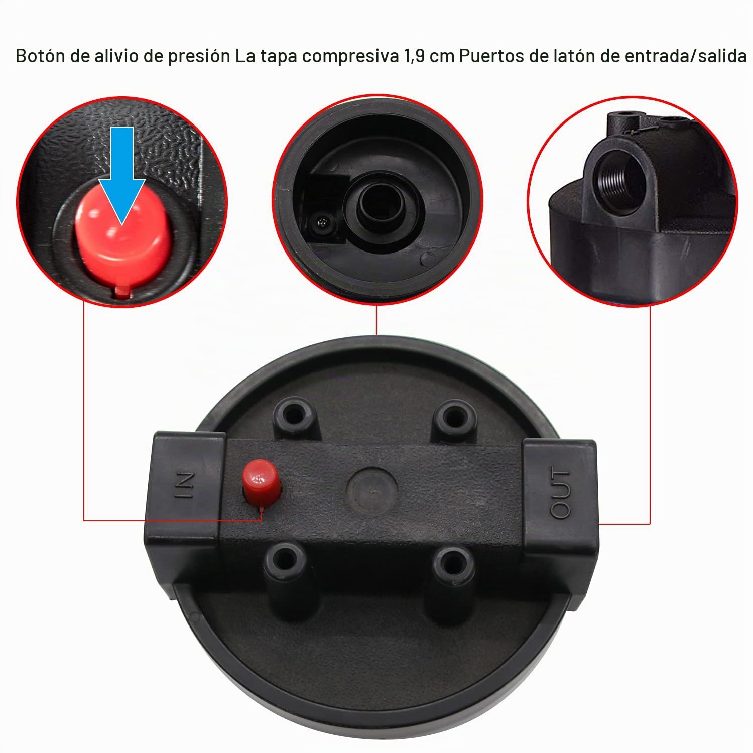 Geekpure Carcasa para filtro de agua de 50,8 cm, 6,3 x 50,8 cm, color azul | Conector de plástico NPT de 1,9 cm, tamaño delgado