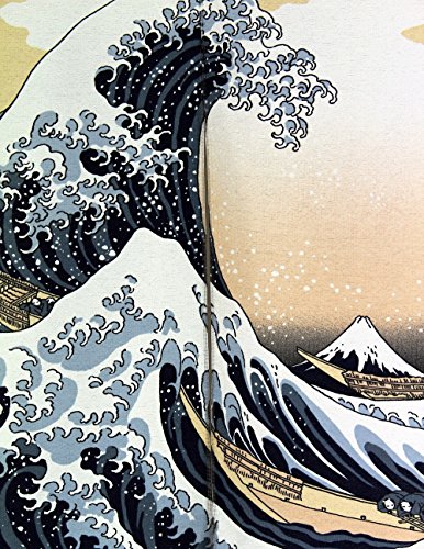 Narumi narumikk noren (cortina japonesa) Hokusai Wave 85x90 cm 14-201 do Japão