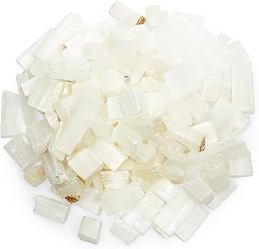 Wellbrite Small Selenite Wands, Healing Crystal Sticks 2 lbs - Selenite Dust