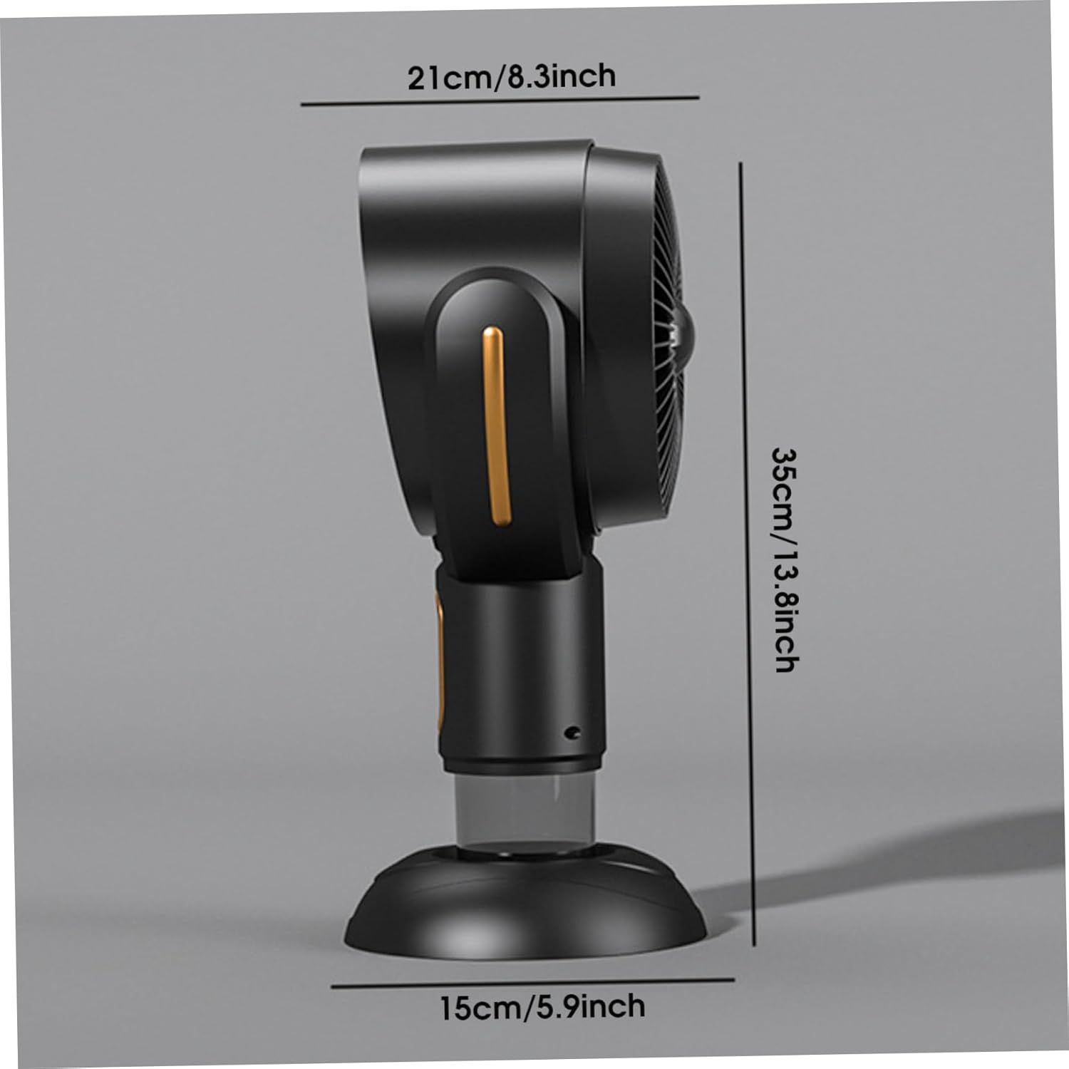 Smoke Fan for Smoking Indoors 2 Speed Portable Range Hood with 15° Adjustable, Low Noise Rechargeable Smoke Catcher for Kitchens, BBQs, Hot Pots Golden