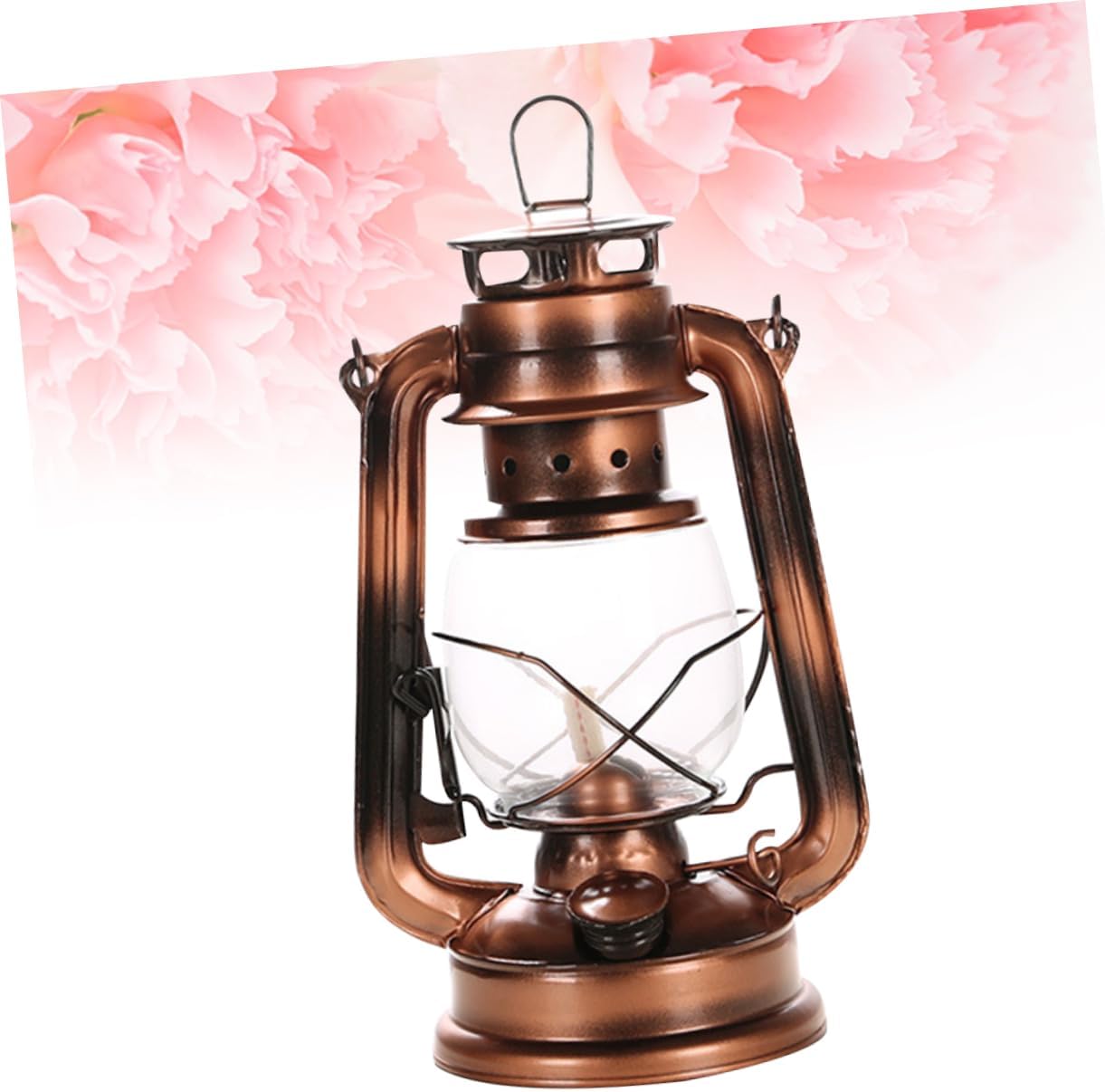 Cabilock 1pc Vintage Kerosene Lamp Iron Portable Lantern for Camping Outdoor Decorative Use Sturdy Hanging Light for Bar Pub Garden Creates Festive Atmosphere