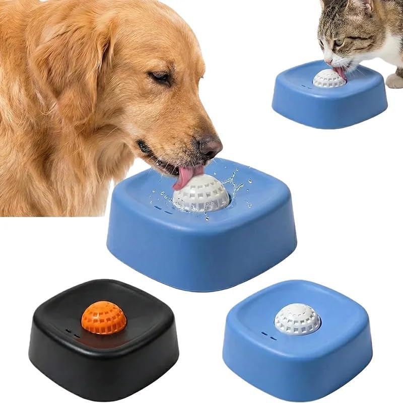 Liquid Slow Dog Bowls Anti-Slip Ball-Shaped Bone Soup Dog Licking Bowl Licking Bowl for Healthy Eating Non-Slip and Anti-Chokin
