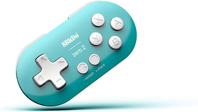 8Bitdo Zero 2 Bluetooth Gamepad for Switch, PC, Macos, Android (Turquoise Edition) (Nintendo Switch//)