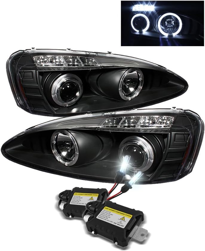 Eautolight 8000k Slim Xenon HID Kit+04-08 Grand Prix Halo LED Smoke Projector Head Lights