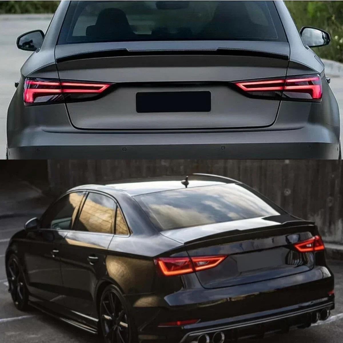 Dla Audi A3 S3 RS3 SEDAN 2014-2020 Malowany Błyszczący Tylny Spoiler Bagażnika Tylny Spojler Dachowy