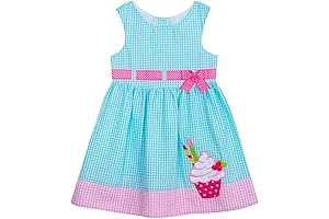 COUNTING DAISIES Girls' Seersucker 2 Pieces Dress Set: A Petite Floral Fantasy...
