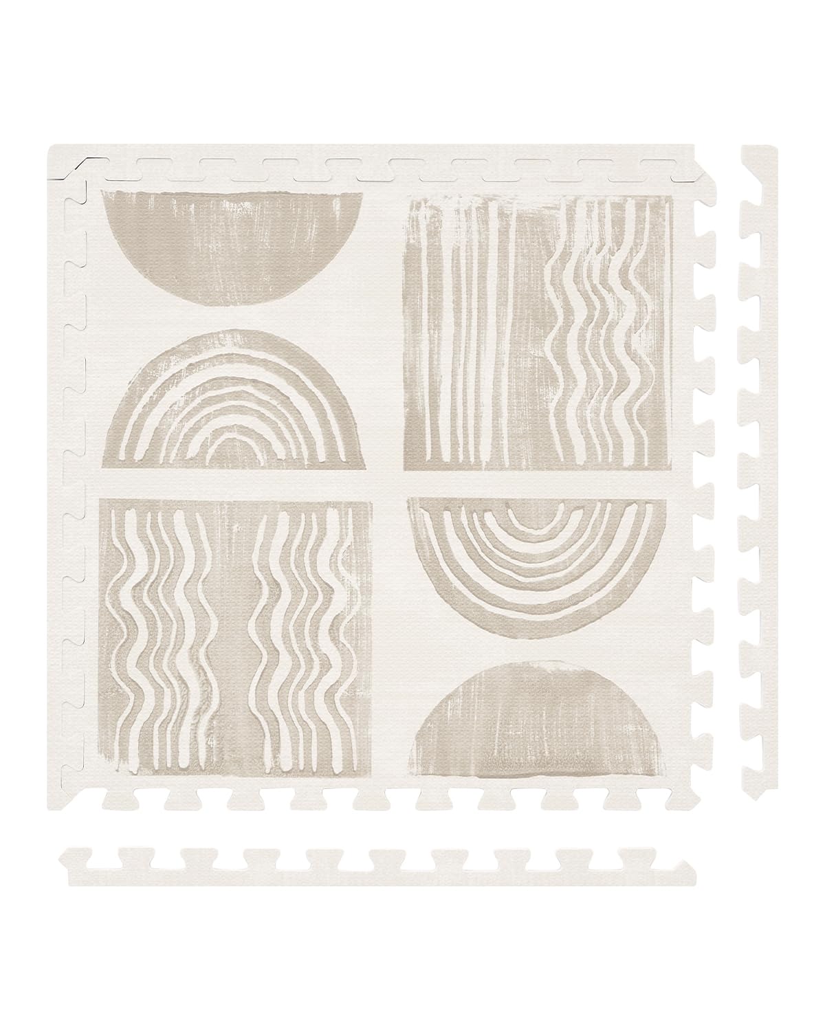 House of Noa Tappetino da gioco per bambini, 4 x 8 cm, Pebble Ada, set di 8 mattonelle, tappetino da gioco imbottito in schiuma EVA per pavimento, tappetini morbidi ad incastro per gattonare per