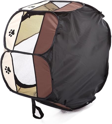 Miniatura 3 de S-Lifeeling Corralito plegable para mascotas, perrera extraíble, perro, gato, conejo, malla, cubierta de malla, portátil, impermeable, plegable,