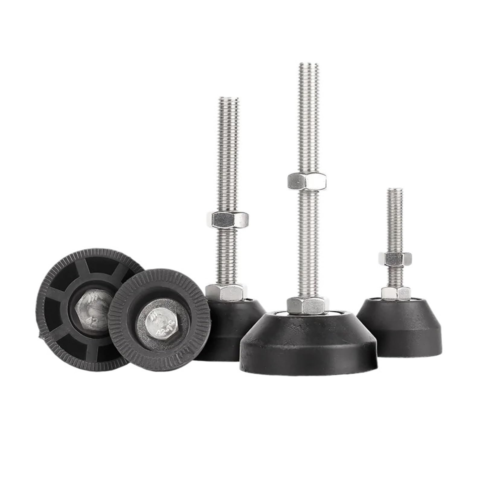 4 regulowane nóżki do mebli M6-M16 | Podstawa podpierająca fundament ze śrubą ze stali nierdzewnej 304 40-80 mm(D1 80mm,M16(1sets))