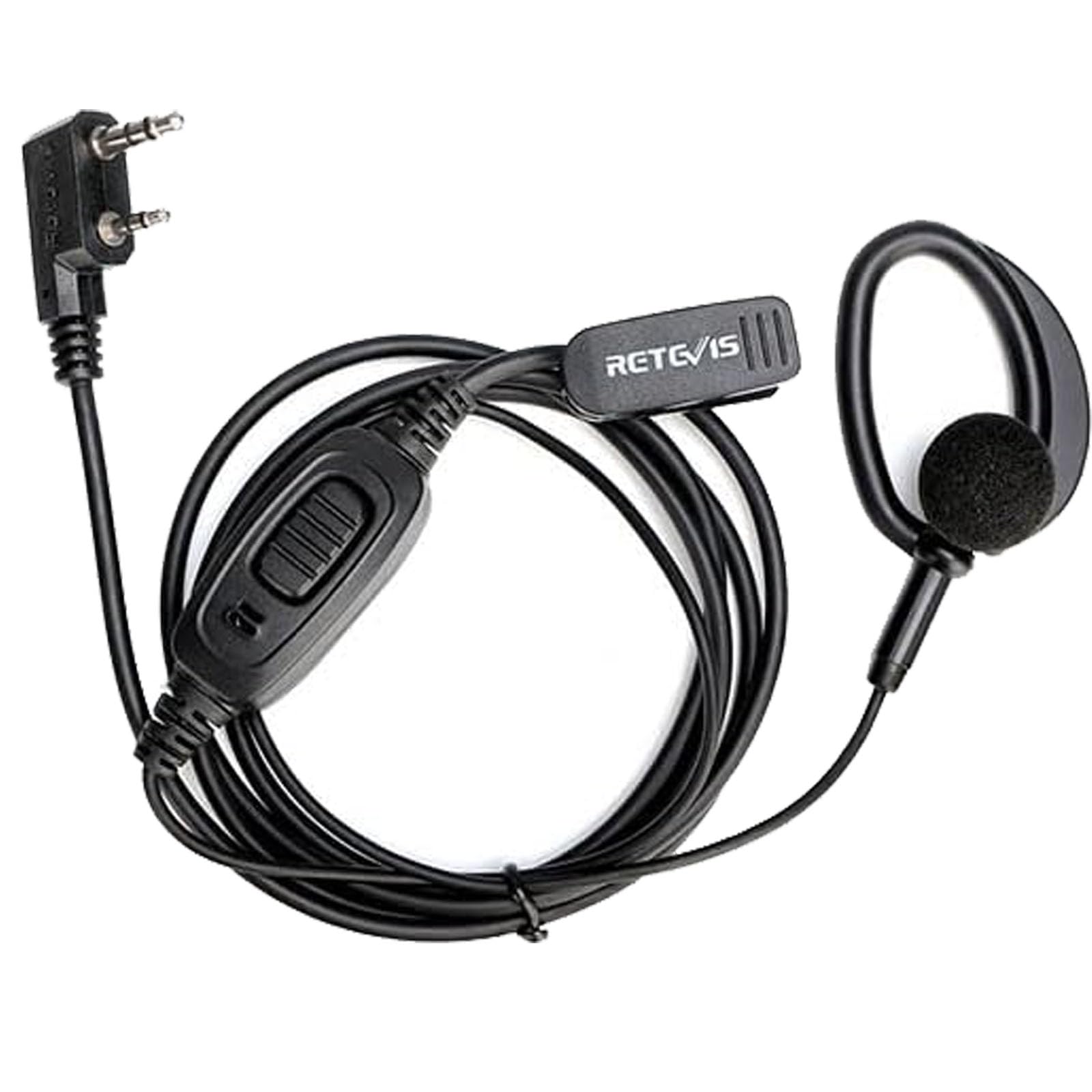 Retevis RT68 - Auricolari Walkie Talkies con microfono, 2 pin per radio bidirezionale Retevis H-777 5R BF-888S UV-5R (confezione da 10)