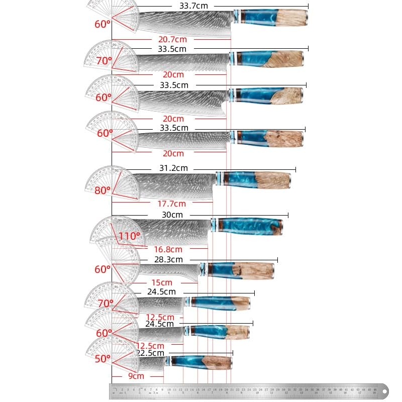 Set Cuchillos Cocina 10 Piezas Acero Aleado miniatura 2