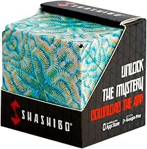 Shashibo Transforming Cube - Patented and Award-Winning Stress Cube with 36 Rare Earth Magnets - Transforms Into Over 100 Shapes (Undersea)