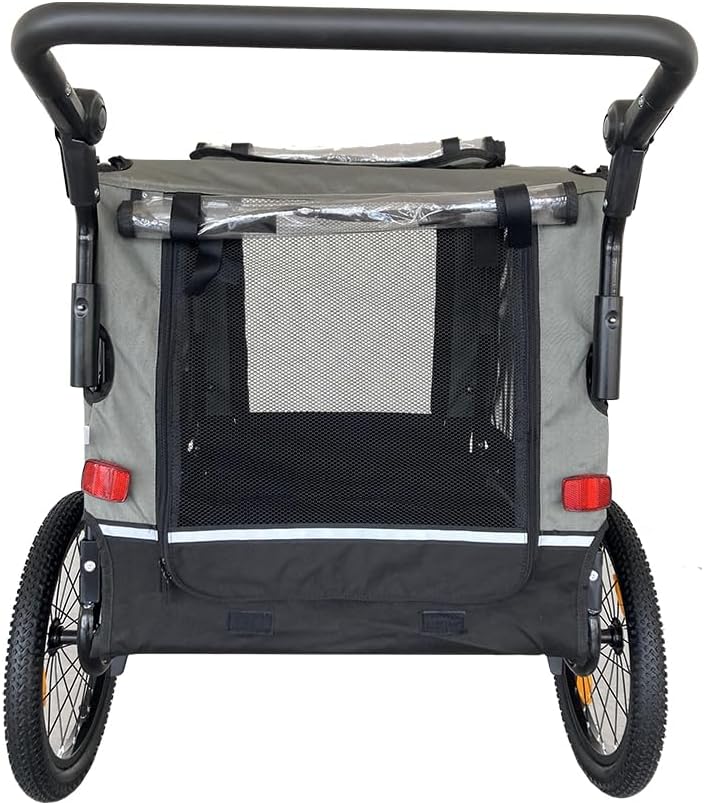 Outdoor Heavy Duty Foldable Utility Pet Stroller Dog Carriers Bicycle Trailer ZG681