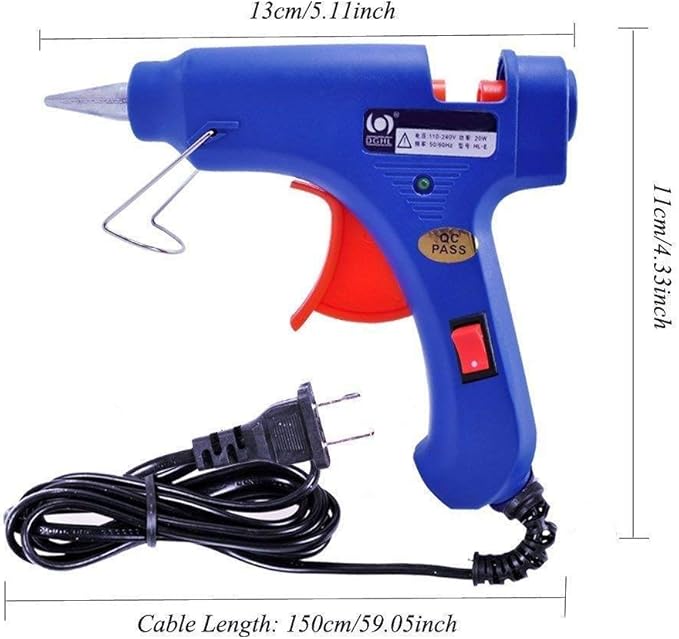 Geli Melt Hot Glue Gun with 5pcs Glue Sticks for Dent