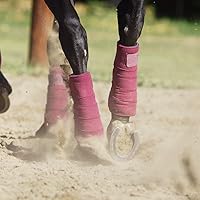 Vista 5 de Juego de 4 envolturas de polo de forro polar suave para caballo, vendaje ecuestre para piernas