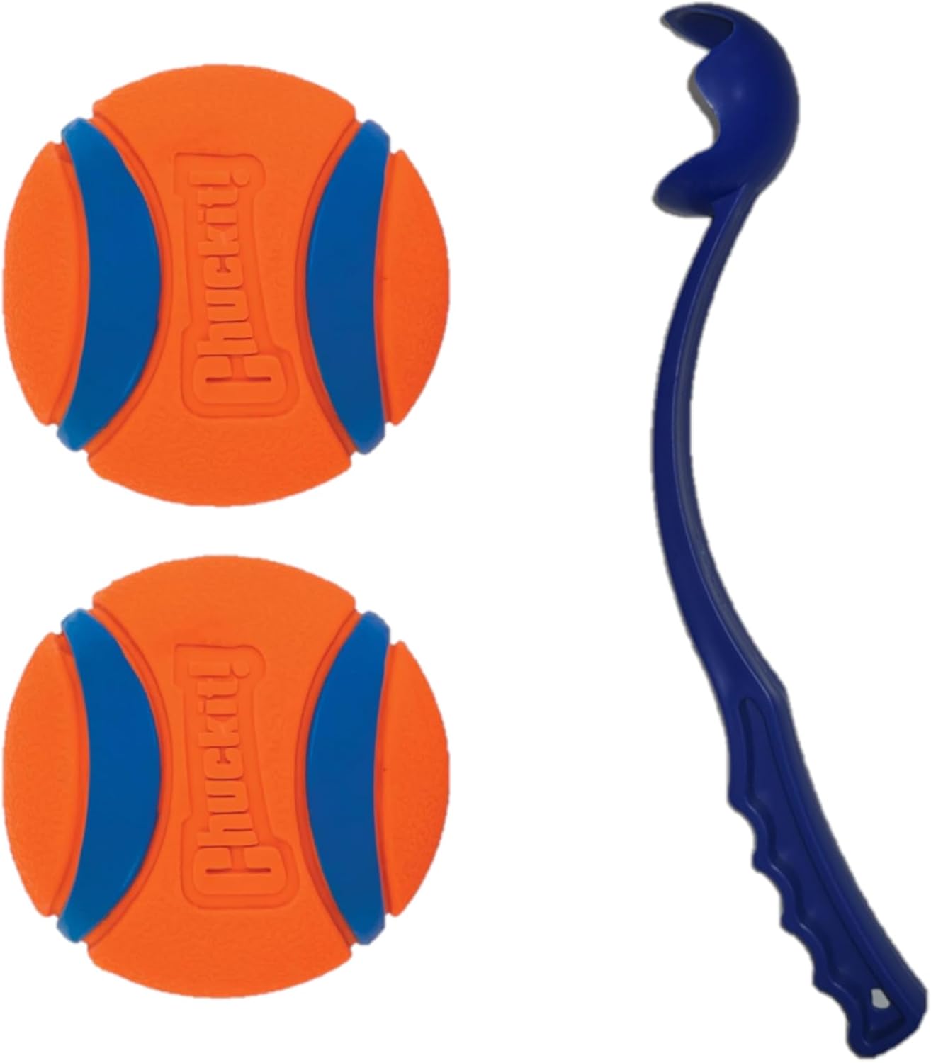 Pulla Medium Dog Ball Launcher and Chuckit Ultra Ball Durable High