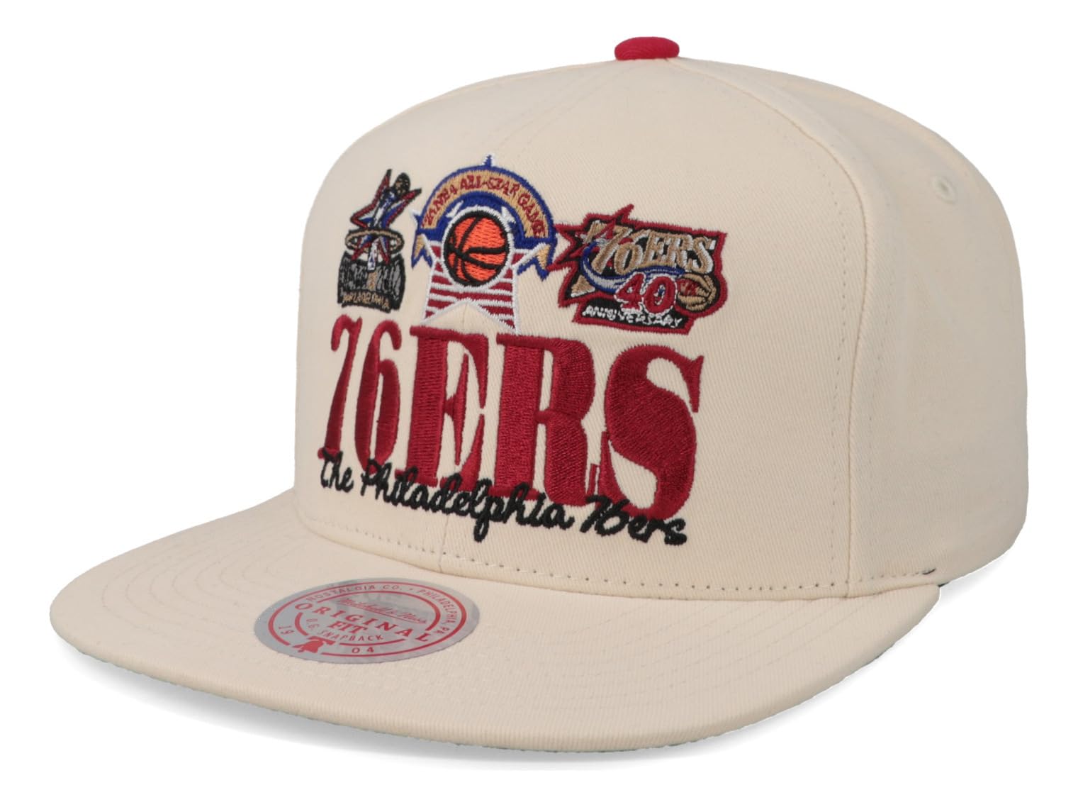 Mitchell & Ness Men's Philadelphia 76Ers Snapback Cap Retro Frame - One Size