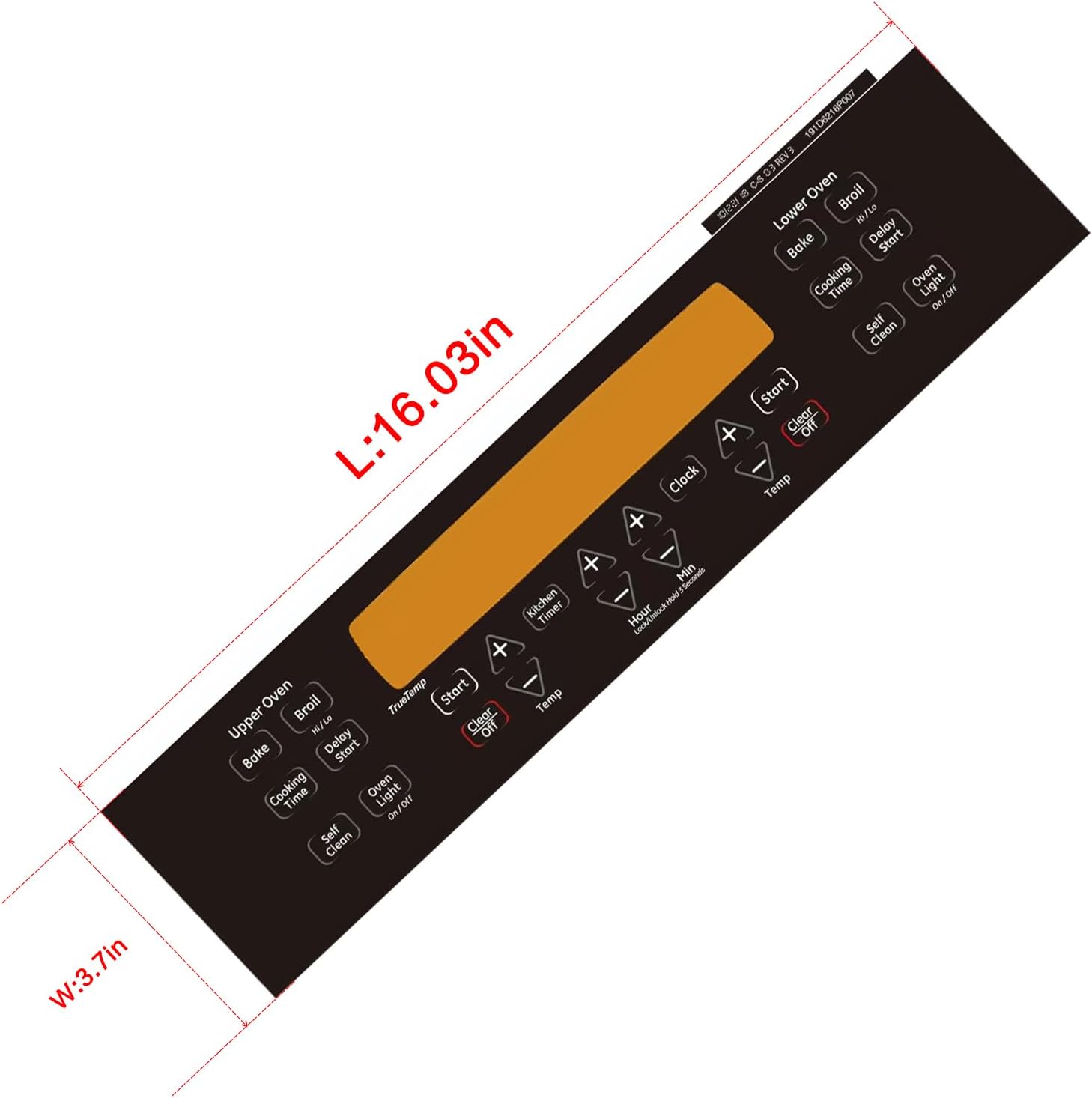 WB27T11233 Faceplate Replacement for GE Wall Oven Double Oven 1556134 AH2370153 EA2370153 PS2370153