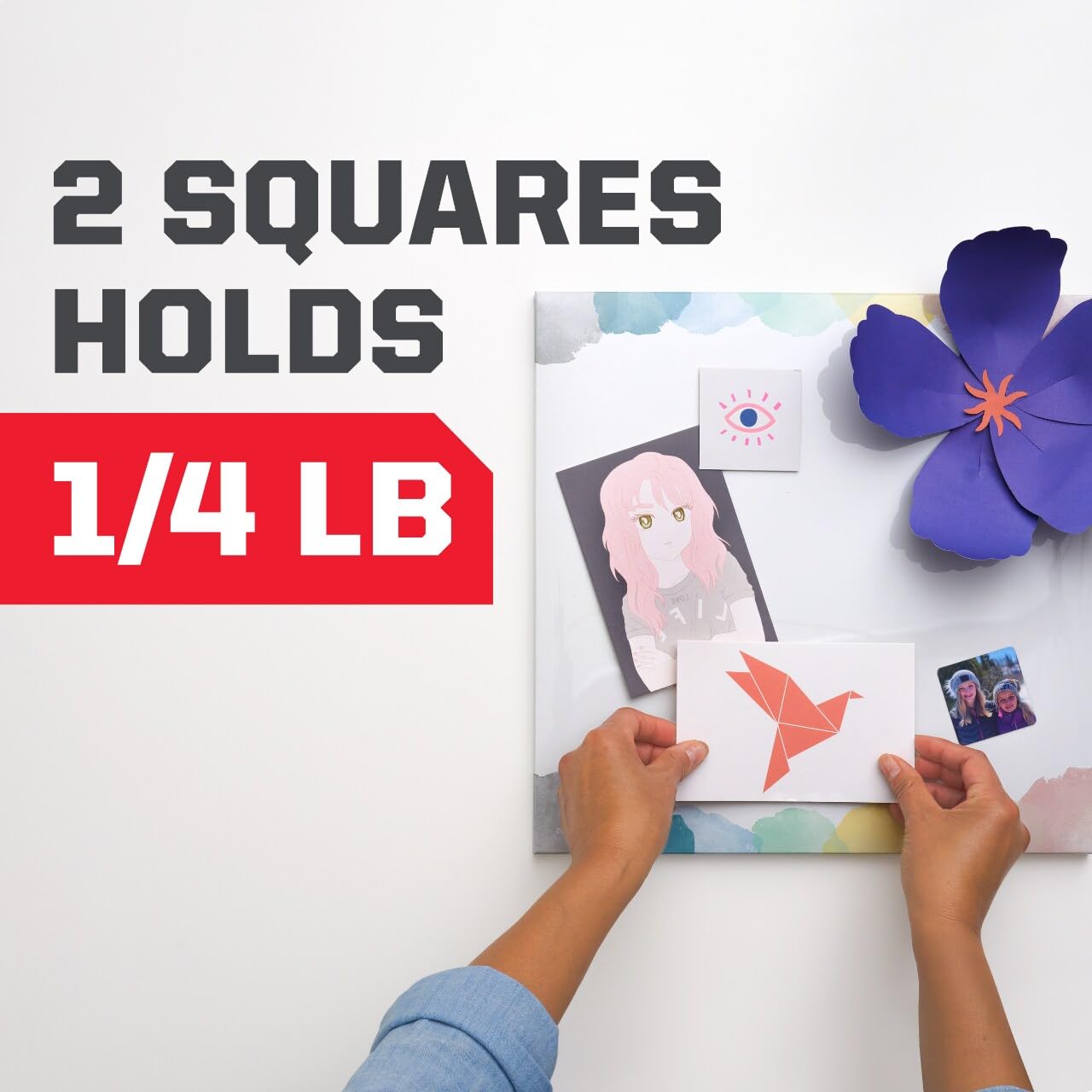 Scotch 859 Removable Clear Mounting Squares, 11/16" x 11/16", Double-Sided Adhesive, 35 Tabs/Pack, 4-Pack (Total 140 Tabs) - Image 4