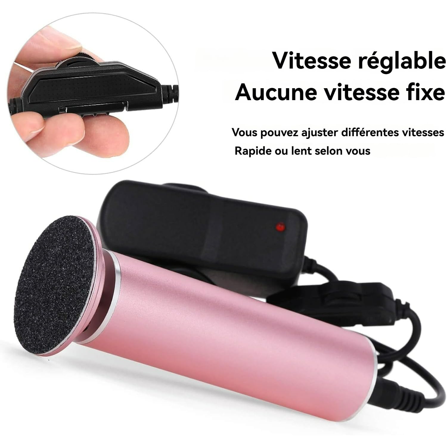 Mielle Glow Pied, Honey Glow Pied, Mielle Ponceuse sur Pied, Rapeuse Pieds Électrique Livré avec 60 Recharges de Tampons Exfoliants, pour Peaux Mortes, Squameuses et Craquelées (Or)