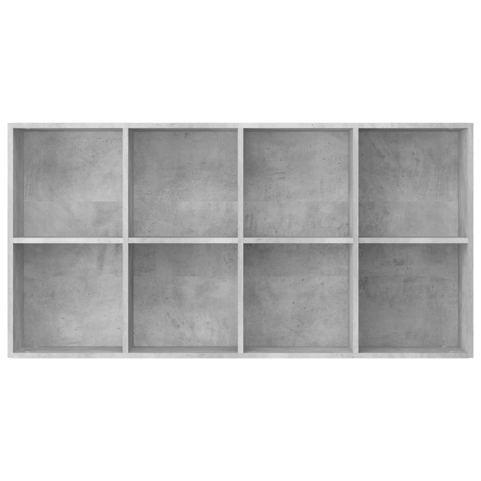 Bibliothèque buffet avec 8 compartiments, étagère haute, étagère de bureau, meuble de salon, bureau, gris béton, 66 x 30 x 130 cm, matériau dérivé du bois