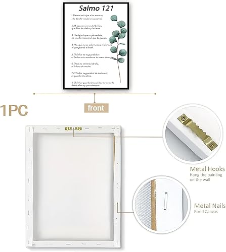 Miniatura 2 de Bmotaso Salmo 121 En Español Para Pared Versículo de la Biblia Arte de Pared Escritura Escritura Bíblica Salmo 121 Pintura en lienzo Sala de oración