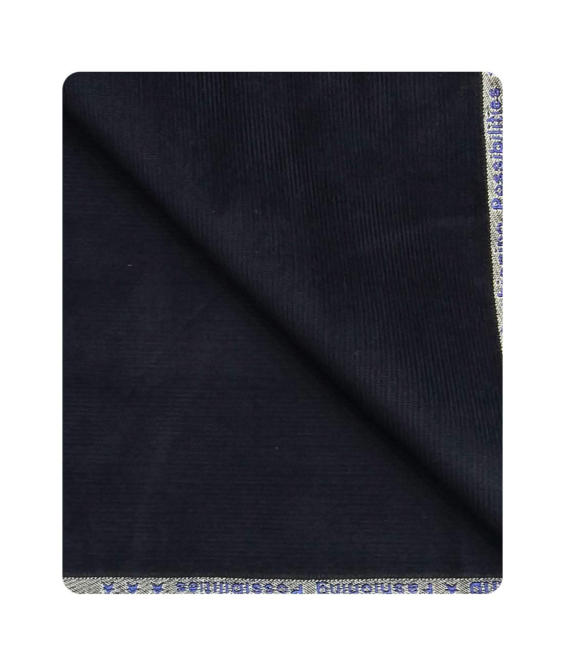 arvind Men's Cotton Stretchable Unstitched Corduroy Trouser Fabric (Dark Navy Blue) - 1.30 Meter-picture-55