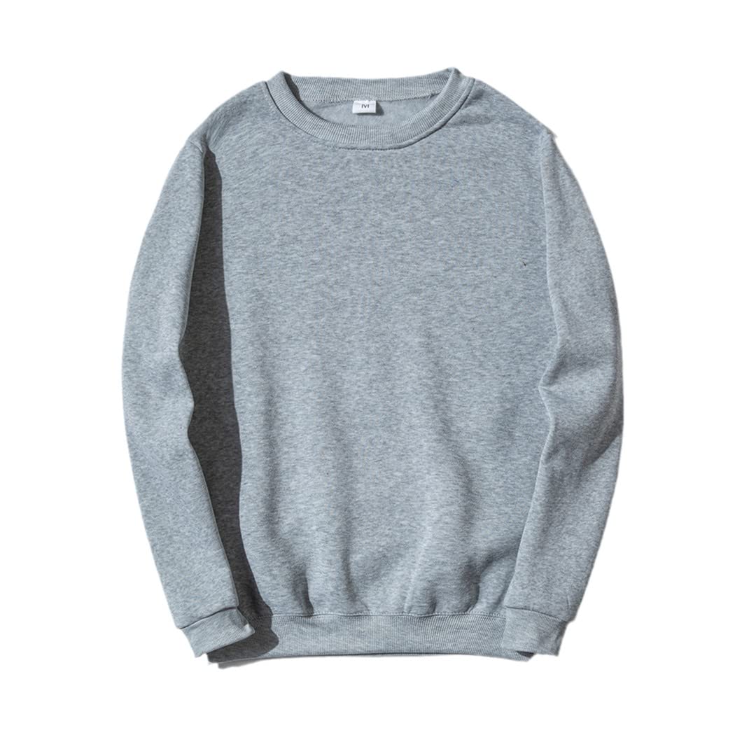 Felpa in pile calda di autunno inverno, felpa con cappuccio solido di Hip Hop degli uomini, Grigio chiaro, XXXL