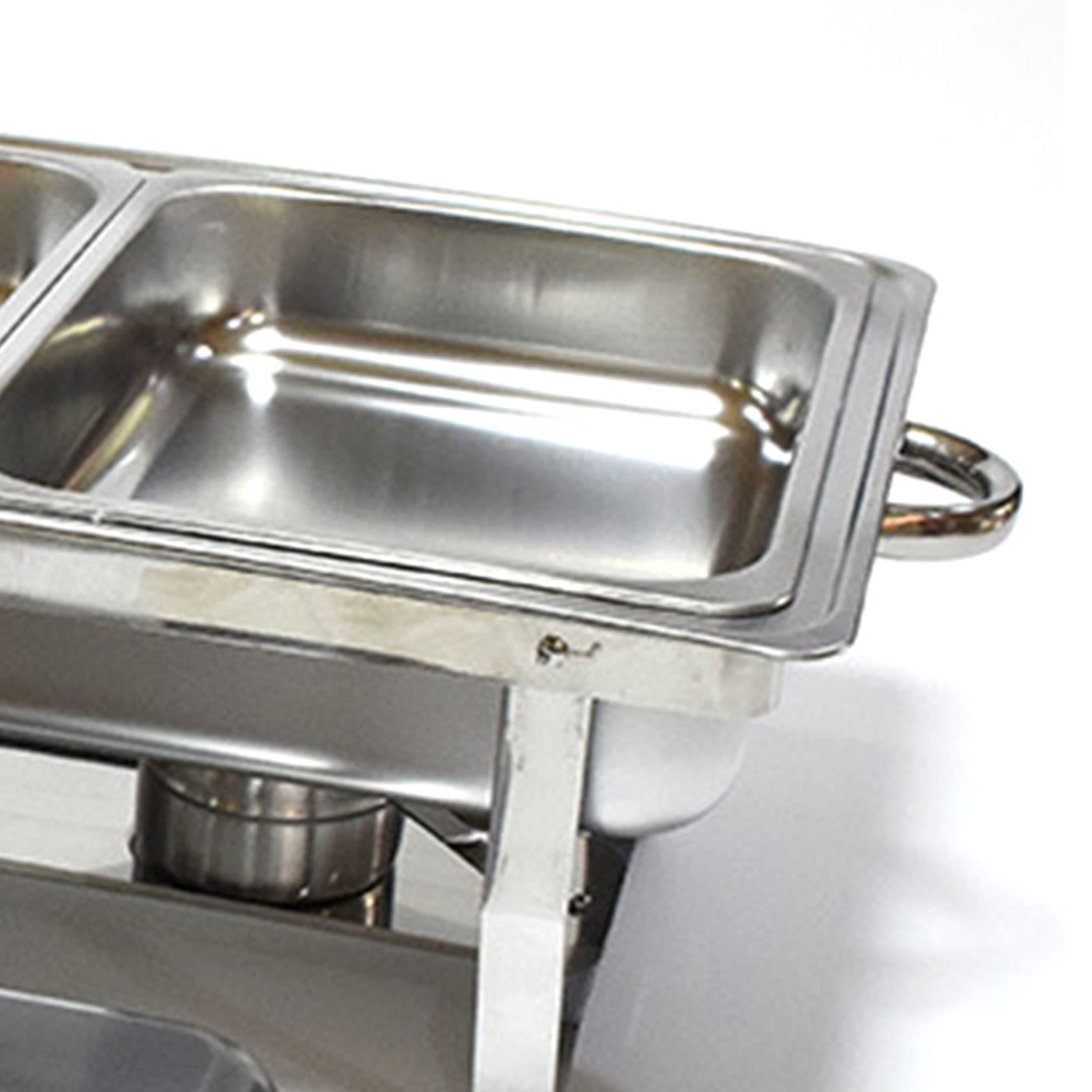 Hidyliu Scaldavivande Buffet Server 2 Vassoi Acciaio Inossidabile per Ristorante Catering 21,7x10,4x13,9 Pollici Grande capacità