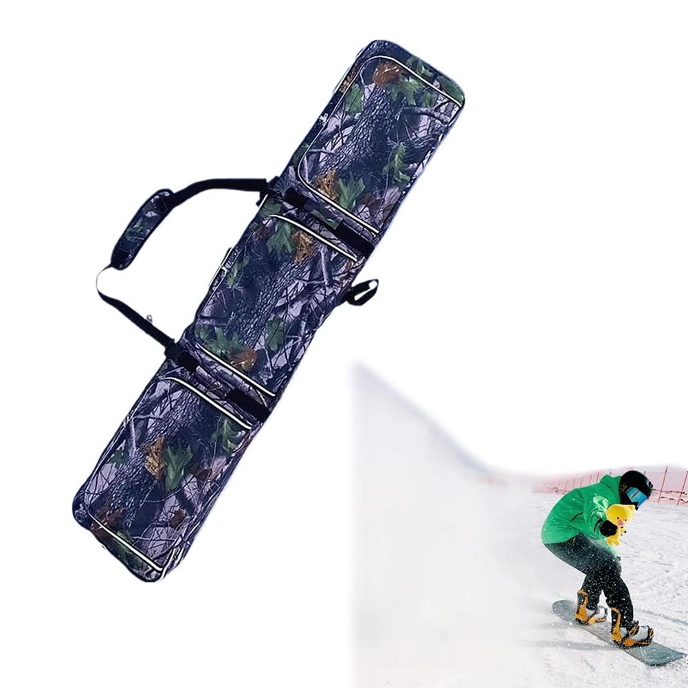 KK-GAL Large Ski Backpack, Multi Ski/Snowboard Carrying Backpack, Double Layer Storage Ski Equipment Organizer, Ski Gear Bag & Snowboard Boot Bag, Snowboard Backpack for Skiing Accessories,166cm