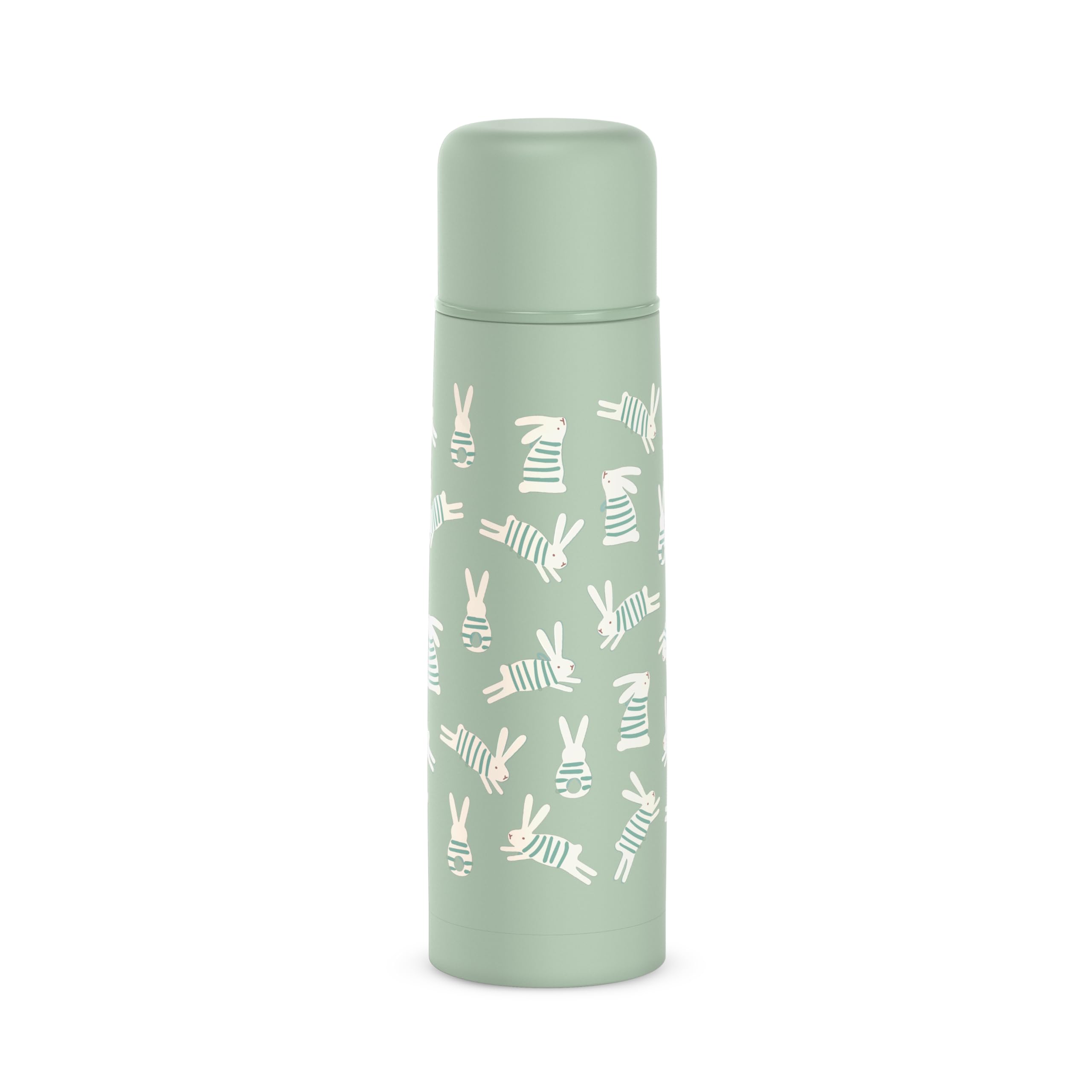 Suavinex, Premium Liquid Thermos for Baby, Stainless Steel, Airtight Closure, Hot and Cold Drinks, 500 ml Green