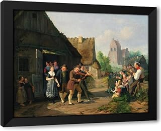 ArtDirect The Wedding Procession (1837) Custom Framed Art Print Giclee Print or Canvas Options with Various Sizes and Customization by Paul August Plum