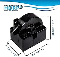 Vista 4 de HQRP Paquete de 2 compresores de 4.7 ohmios y 1 pin PTC Starter/Start Relay y Kit de sobrecarga compatible con mini refrigeradores, refrigeradores