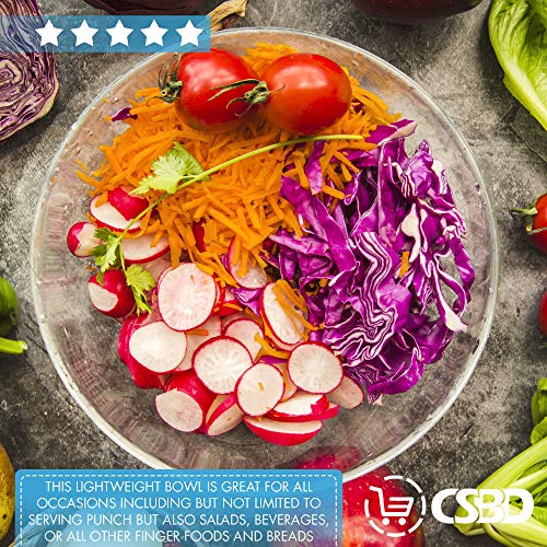 CSBD Punch Bowl 2 galões Plástico de qualidade premium com concha de 147 g, 2 Gallon, 1