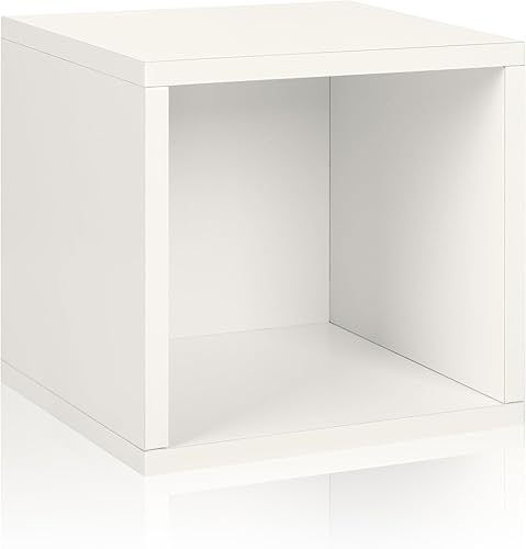 Way Basics Cubo de almacenamiento - Organizador de armario apilable Estante de cubo (montaje sin herramientas)