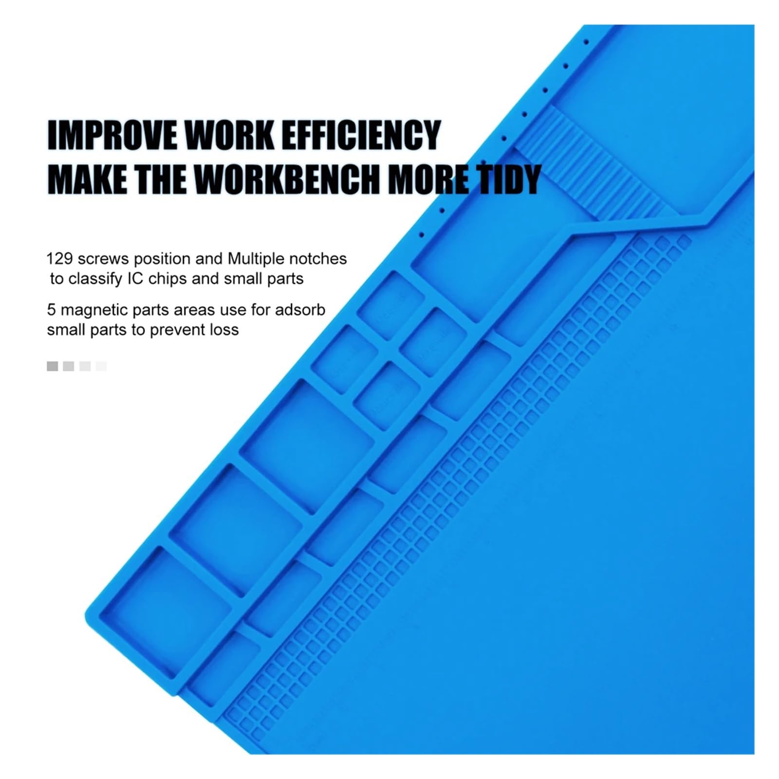 Arbeitsmatten zum Schweißen ESD Wärmedämmung Arbeitsmatte Lötstation Eisen Schweißen Reparatur Pad Magnetische Arbeit Hitzebeständige Matte BGA Isolator Plattform (Color : HTM-202)