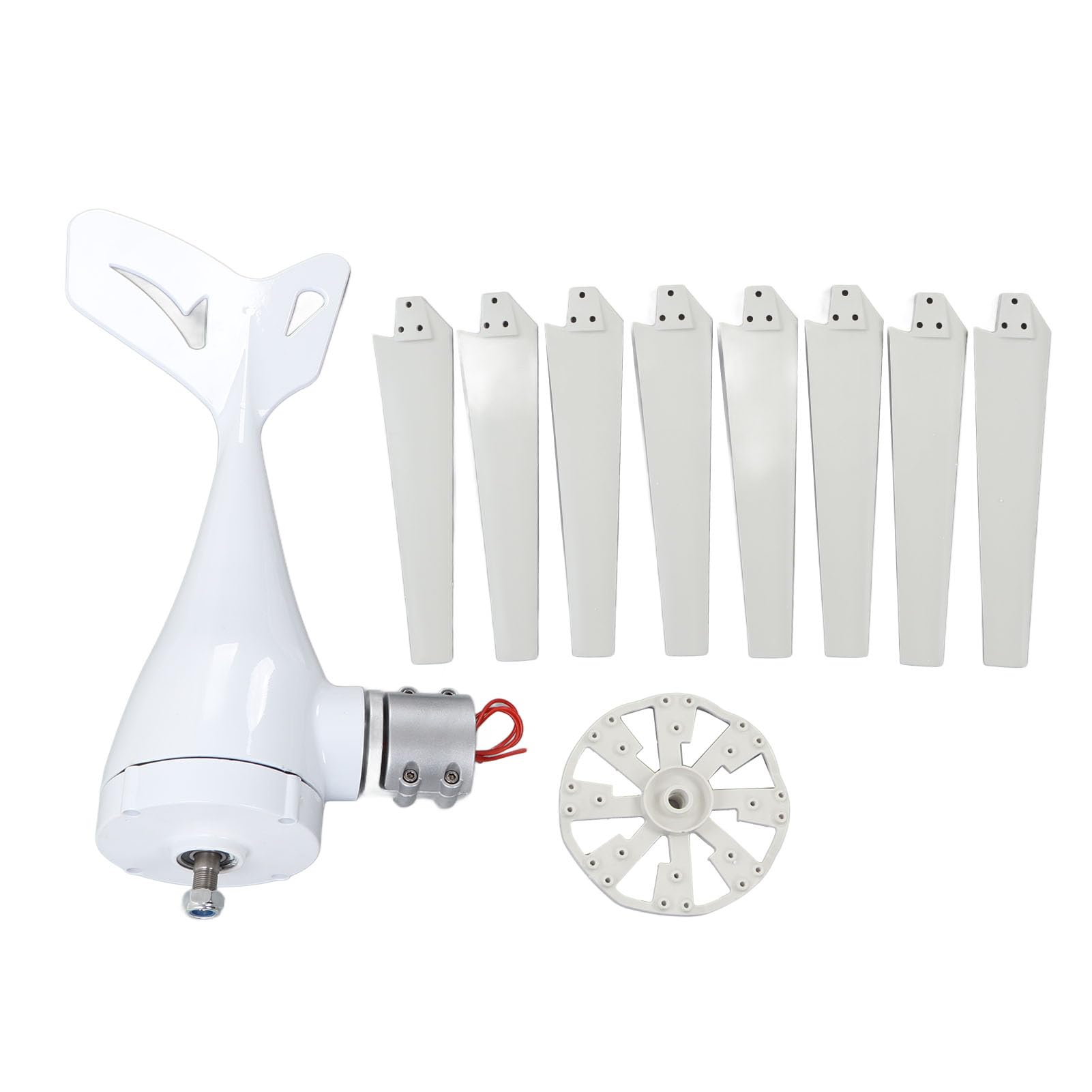 FTVOGUE Generatore Eolico 700W 24V Kit Generatore a 8 Pale in Lega di Alluminio con MPPT Magnete Permanente Trifase a Bassa Velocità del per Barca Terrazza Cabina Uso RV (48V)