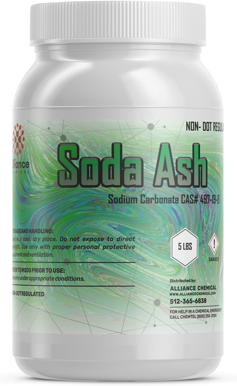 Soda Ash (Sodium Carbonate) - 25 Lb - Excellent for Tie Dye, Soap Making, and Detergent Manufacturing