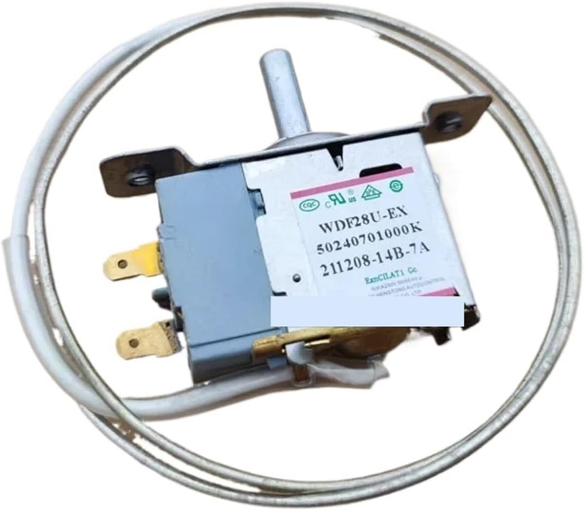 WDF28U-EX 50240701000K Both Side Fixed 2 Pins Temperature Controller Sensor Thermostat For Refrigerator Replacement