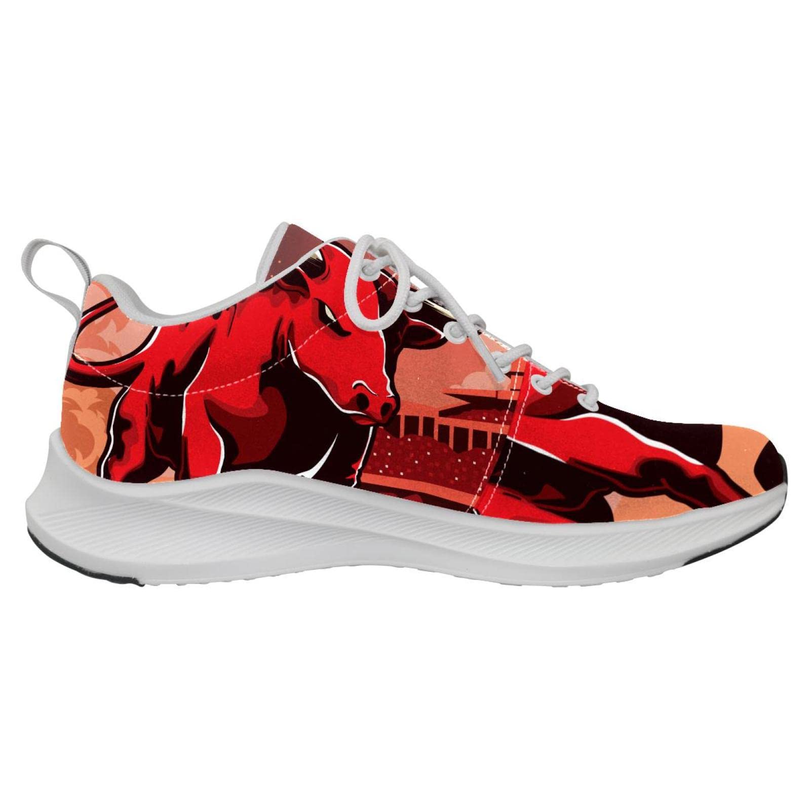 Scarpe da ginnastica uomo personalizzate Scarpe da passeggio leggere in esecuzione Scarpe da ginnastica casual atletiche rosse Angry, Multicolore, 42 EU