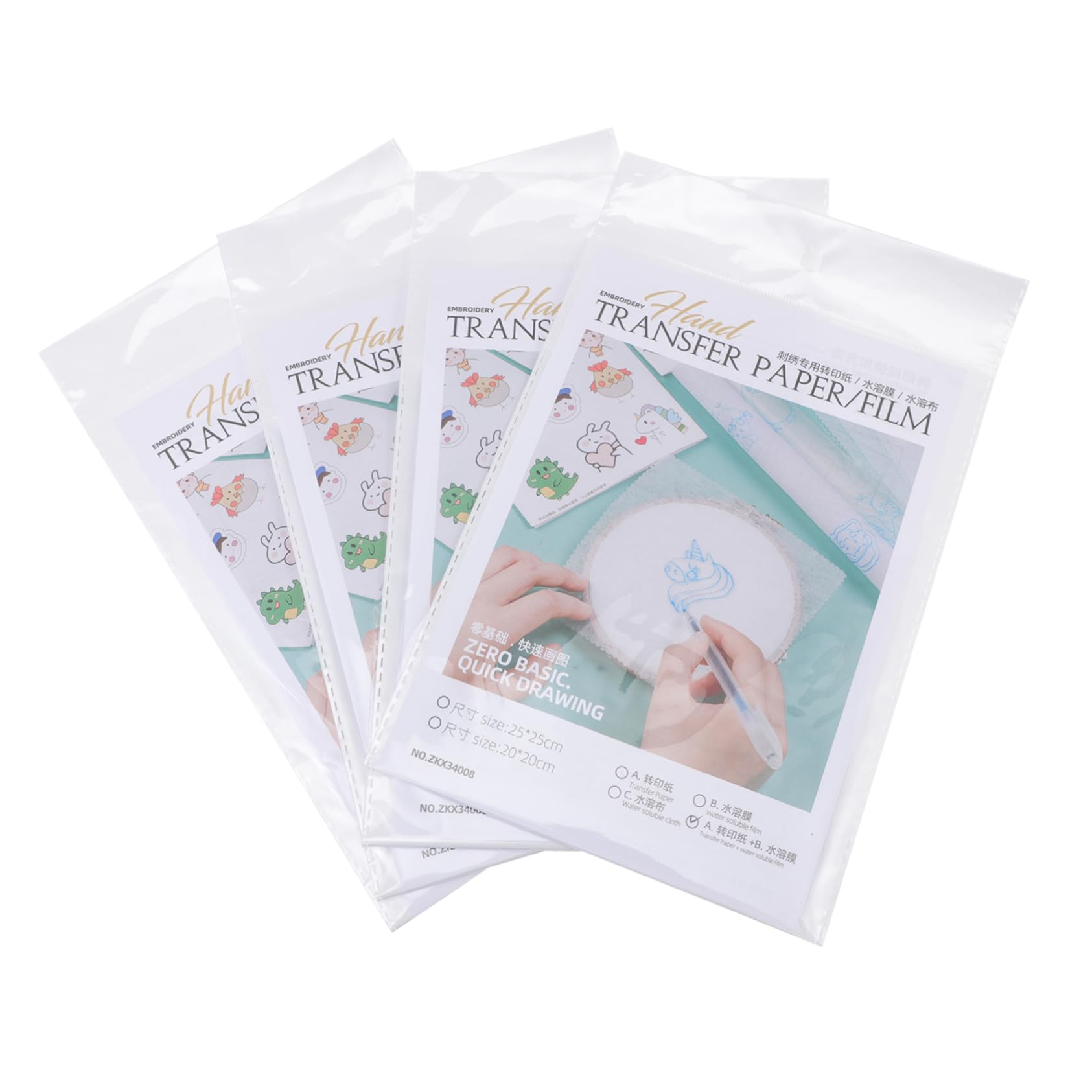 HOODANCOS Stabilizer for Embroidery 16pcs Water Soluble Film Perfect for DIY Projects Clothing Store Home Decor