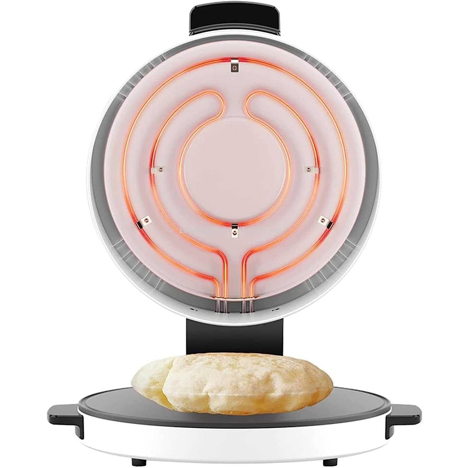 Horno eléctrico Antiadherente de Doble Cara para Pizza, 1800 W, con Luces indicadoras y de Encendido, Placa de cocción de 30 cm, para Pizzas, panqueques, Nachos, Fajitas