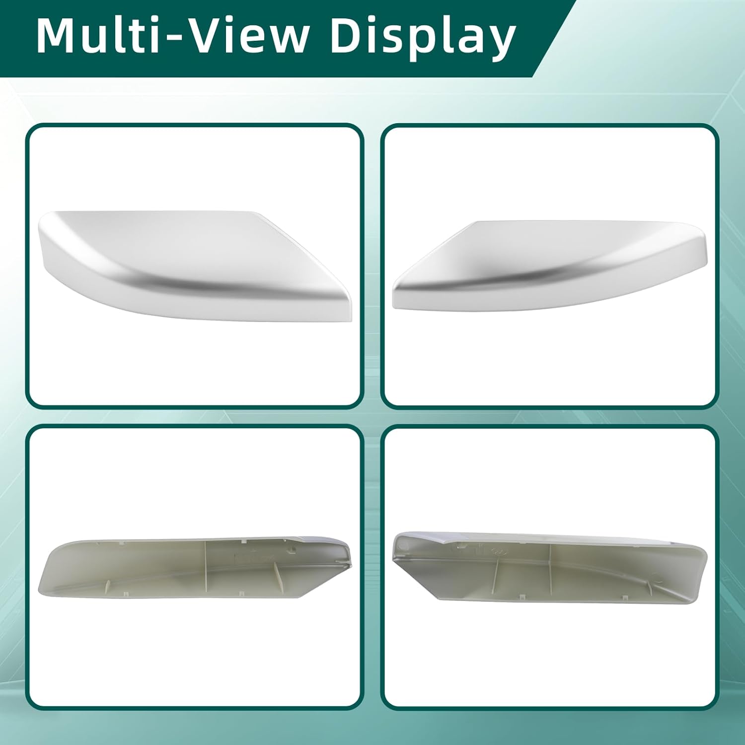 AUTOKAY Roof Luggage Cargo Rail Rack End Cap Protection Cover Shell Trim Set of 4 for Toyota 4Runner 2003-2009, Silver