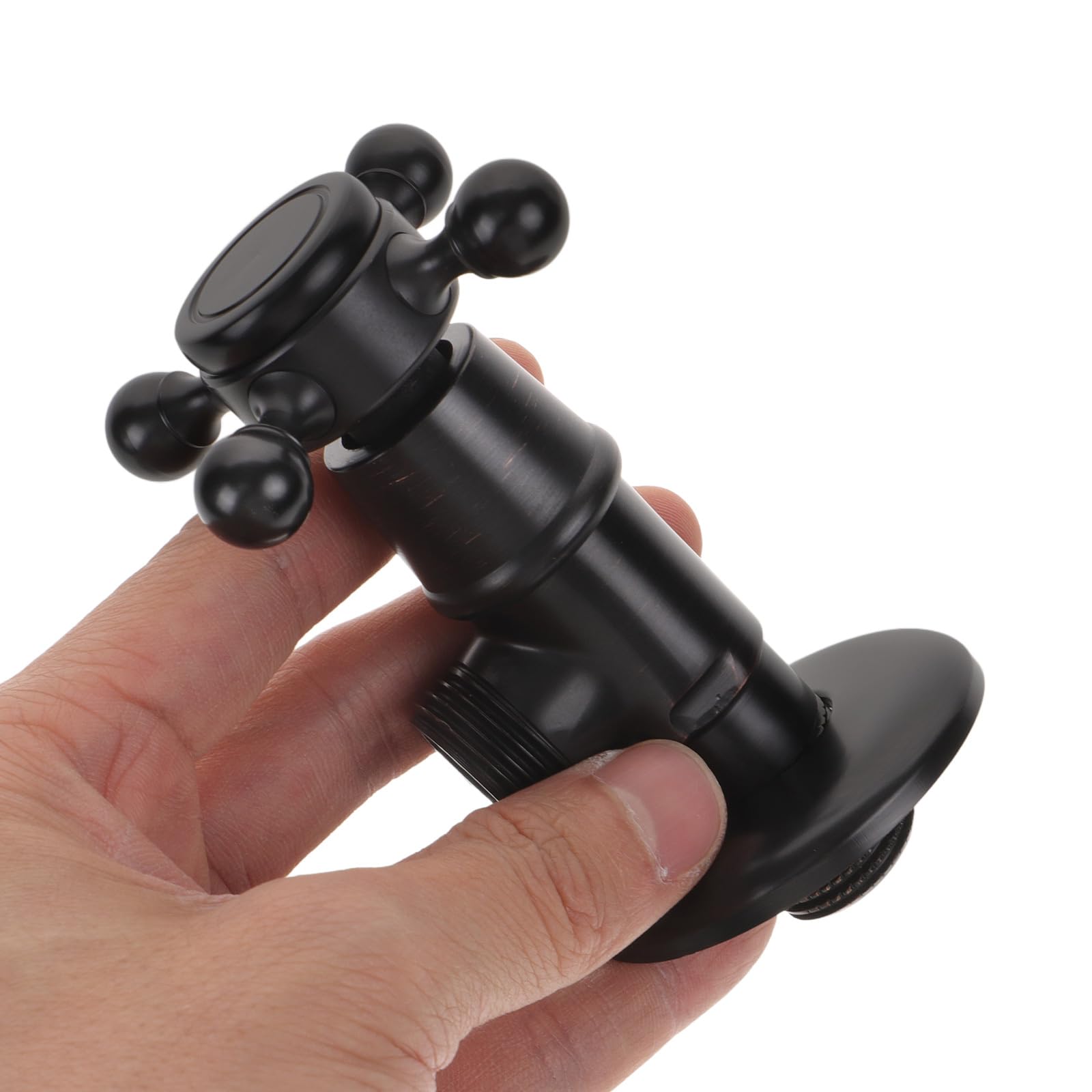 Robinet d'équerre - Robinet d'arrêt - 1/2" - Rétro - Vanne de régulation d'angle - Noir - Pour de salle de bain - Vanne d'angle - d'e - rotative - Prune Bossom