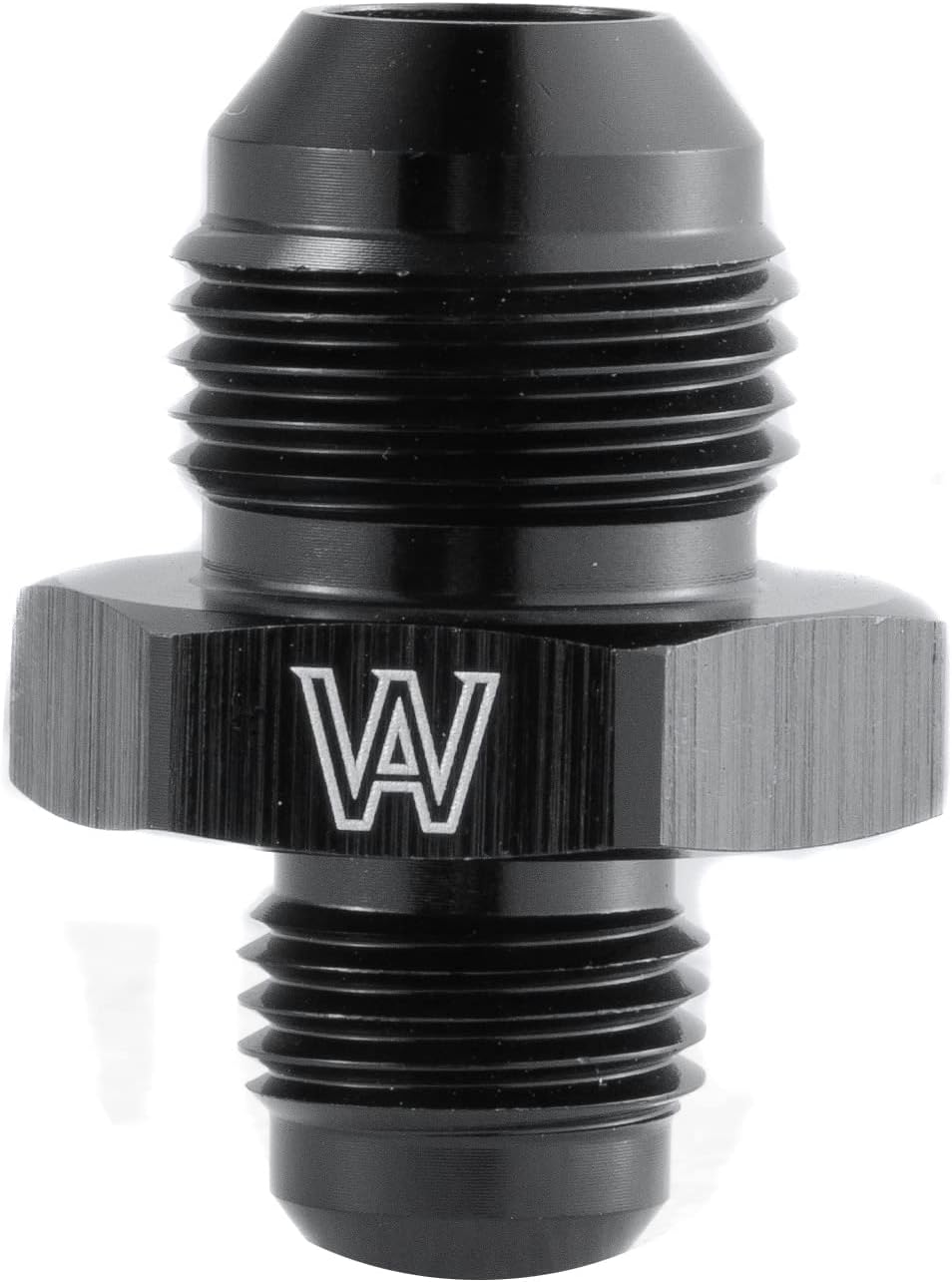 BLACK 8AN To -6AN Male Flare Reducer Union 6061-T6 Aluminum