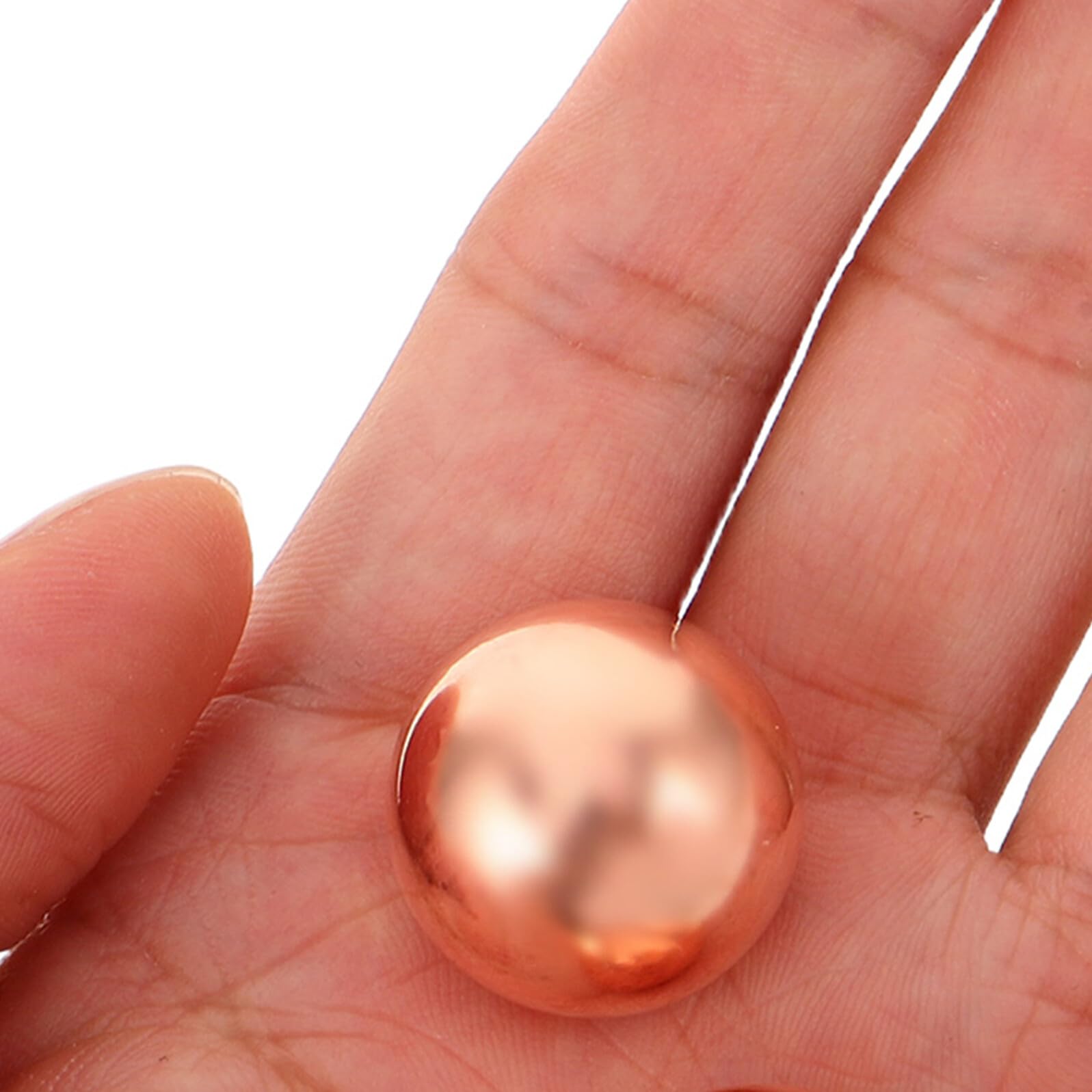 Bola de Cobre Puro de 2 Cm para Baño de Pájaros, Accesorio de Limpieza Natural para Bebederos, Mantenimiento de Estanques en Jardín Exterior y Patio Trasero, Decoración Resistente