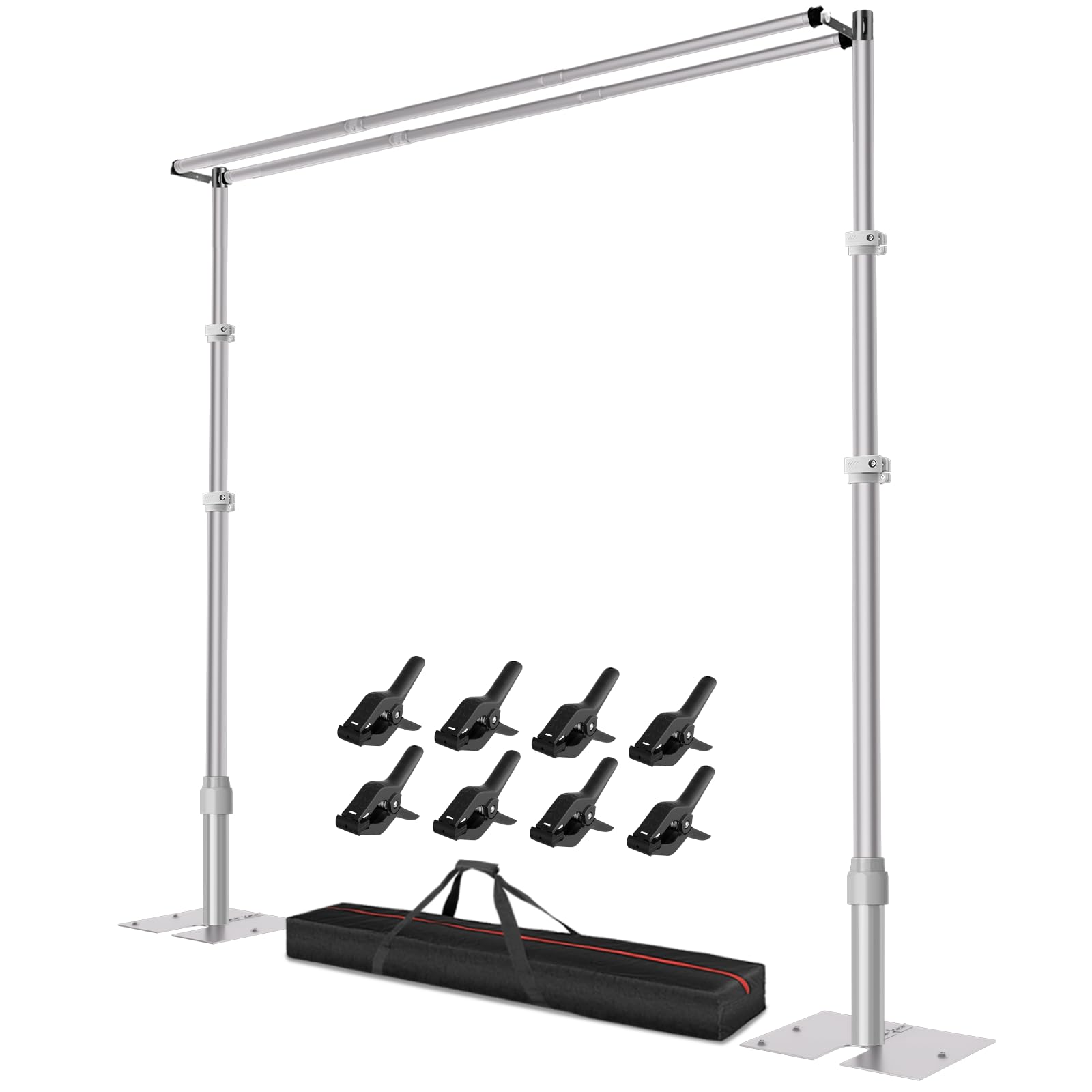 Photo 1 of Qoolfoto 10x10ft Heavy Duty Backdrop Stand with Double Crossbar